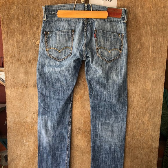 Mens Levis RED Skinny Straight Jeans Size 32x31 - Picture 6 of 10